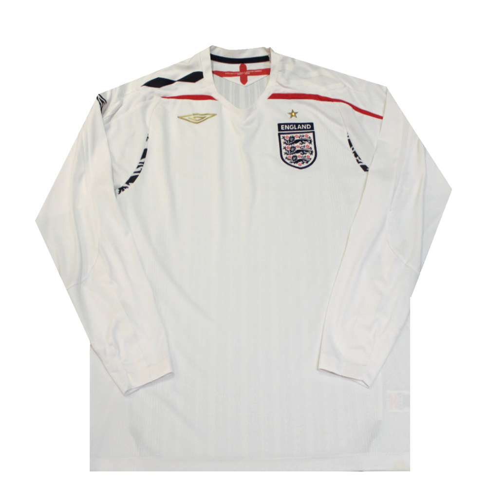 England 2008-2009 Home Football Shirt L/S