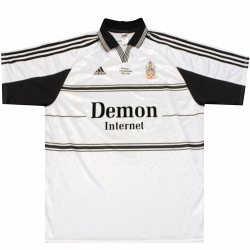 Fulham 2000-2001 Home Shirt DIV 1 Champions Inscription