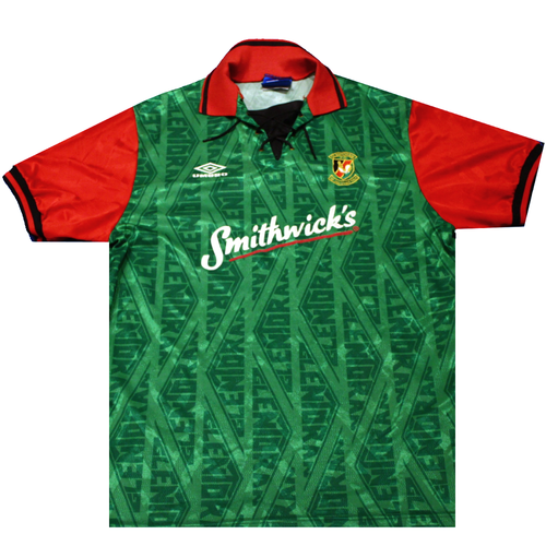 Glentoran 1992-1993 Home Football Shirt 