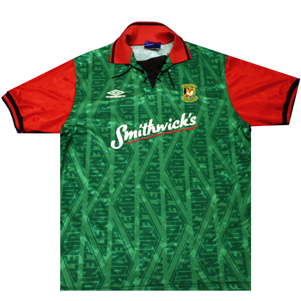 Glentoran 1992-1993 Home Football Shirt 