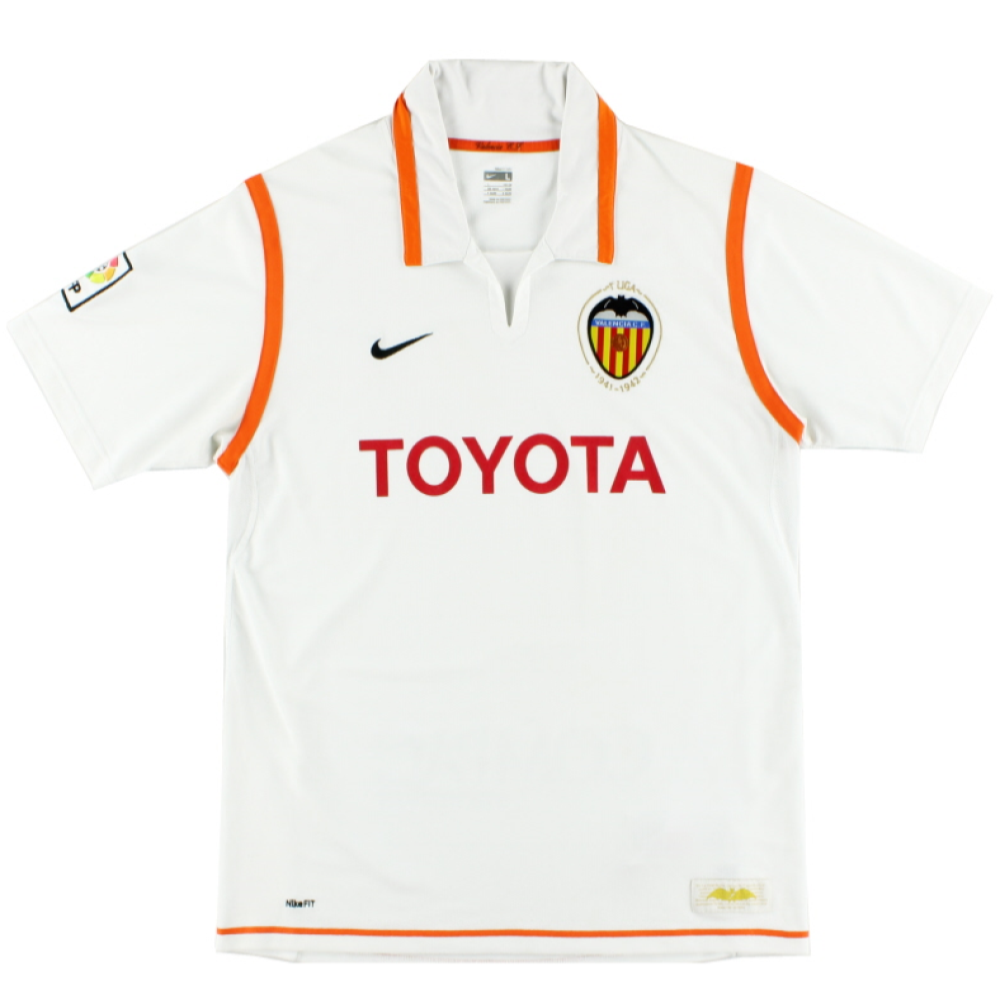 Valencia 2007-2008 Home Football Shirt 