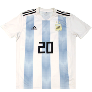 Argentina 2018-2019 Home Shirt *AGUERO 20 (Excellent) M