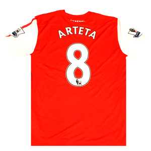 Mikel Arteta 2011-12 Arsenal Home Football Shirt Medium 