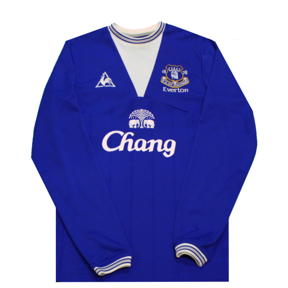 Everton 2009-10 Home Football Shirt Long Sleeve 