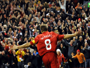 Steven Gerrard Artwork at Anfield, Liverpool 