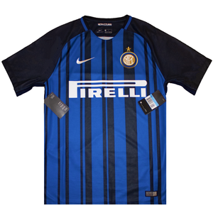 Inter Milan 2017-2018 Home Football Shirt Small 