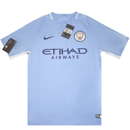 Manchester City 2017-18 Home Football Shirt XL 