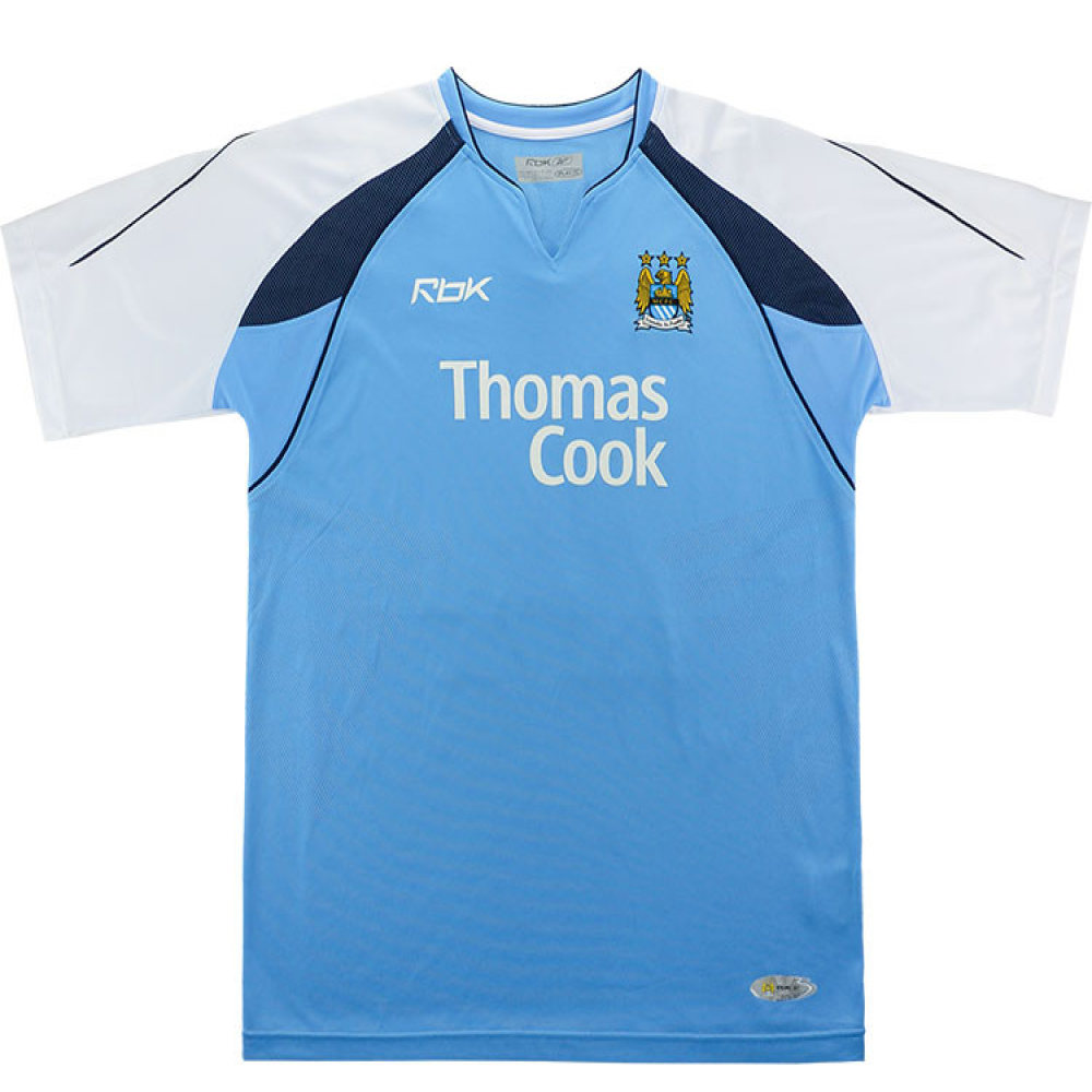 Manchester City 2006-2007 Home Football Shirt Thomas Cook