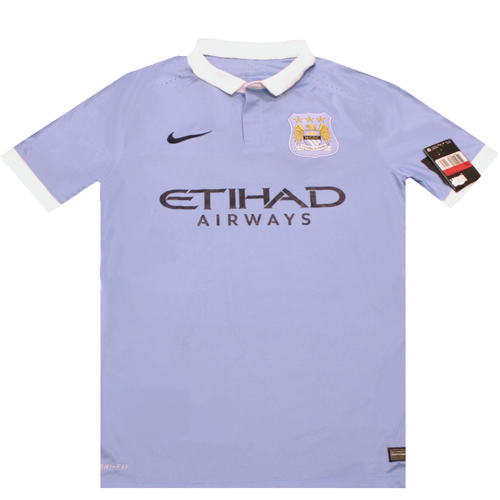 Manchester City Authentic 2015-2016 Home Football Shirt Large 