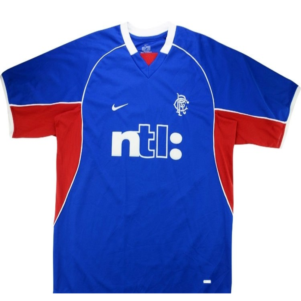 Rangers Home football shirt 2001 - 2002. Sponsored by NTL