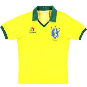 Brazil 1986 Home Football Shirt 